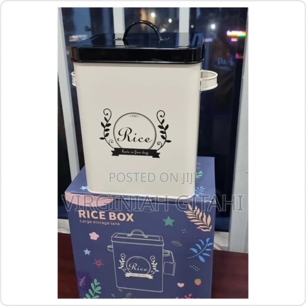 New in H102 Galvanized Metallic 5kg Rice Bin
