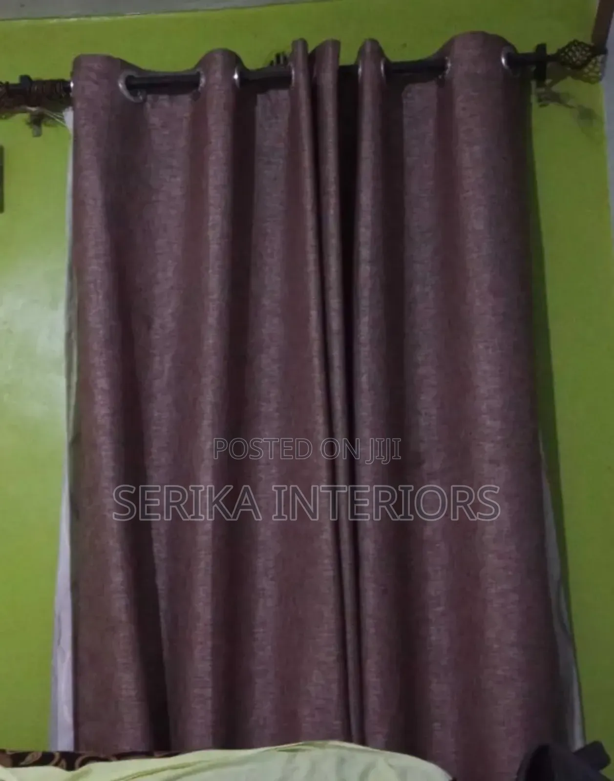 Dark Chocolate Curtains Linen Curtains Environmental Friendly