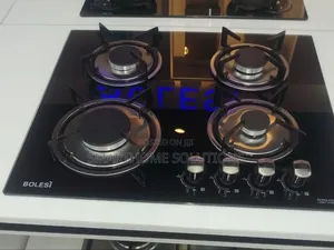 Bolesi Hob 4 Gas Burners  Inbuilt Glass Tampared Gas Hod