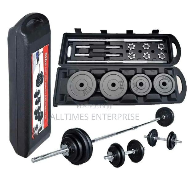 Dumbbell 50kg Set With Barbell