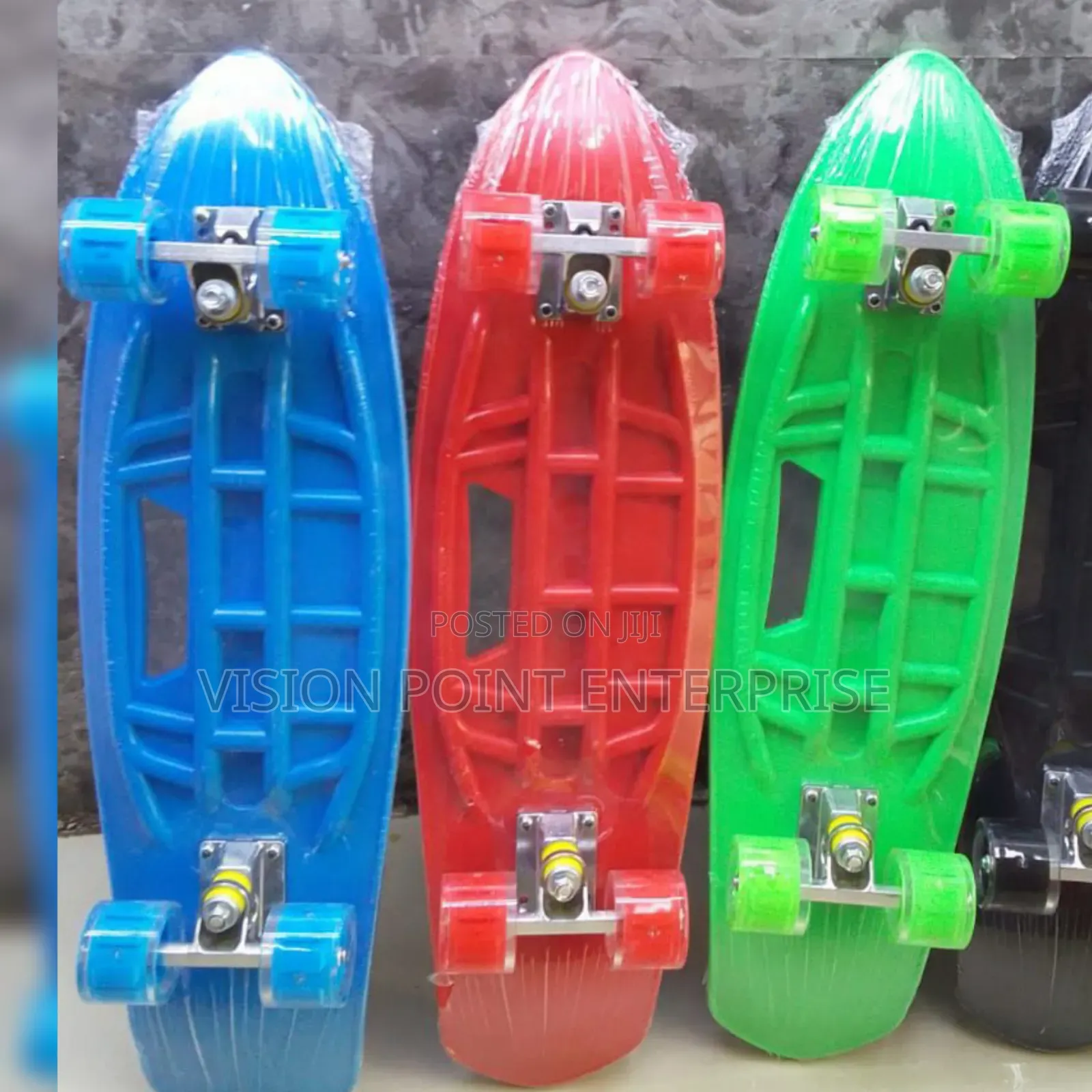Graphic Fish Shape Skate Board