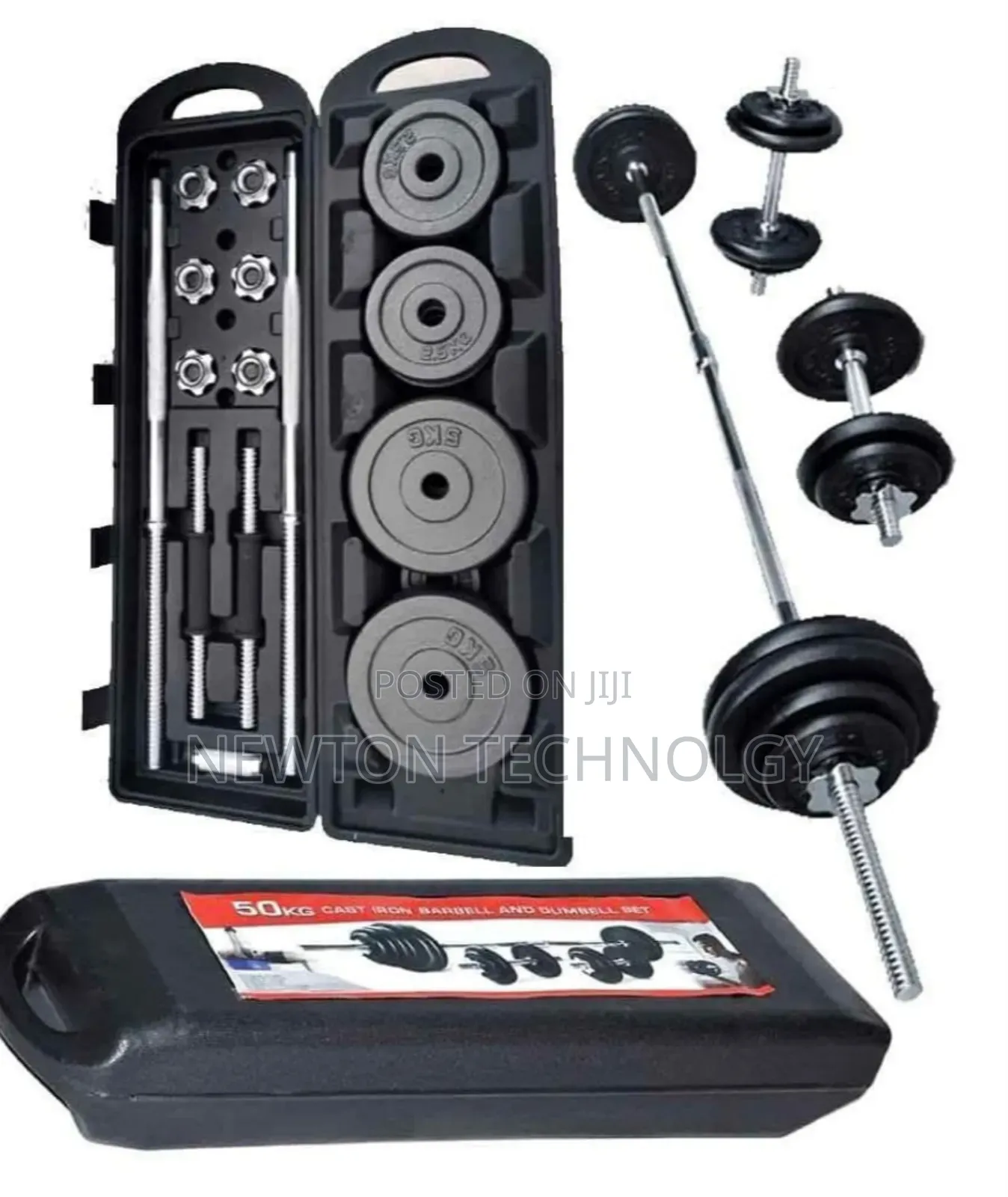 50kgs York Dumbbell Set With Barbell