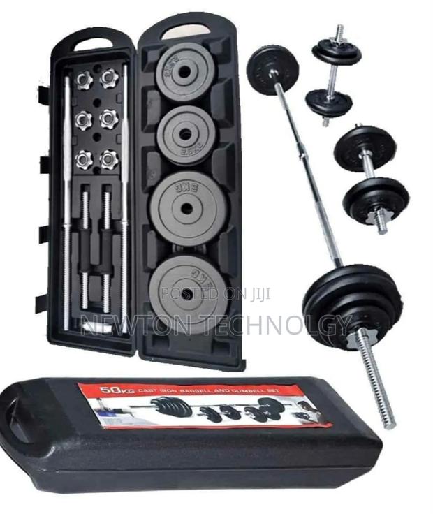 50kgs York Dumbbell Set With Barbell