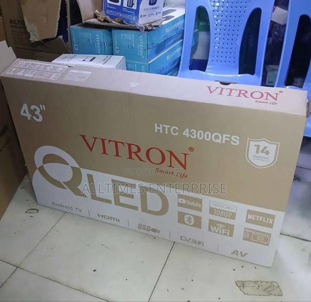 Vitron 43" Qled Smart Android Tv With Bt and Youtube