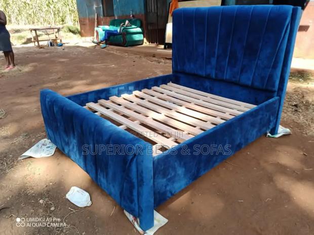 Blue Velvet Bed Size 5 by 6 - main view
