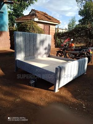 Light Grey Velvet Bed Size 5 by 6 - thumbnail 2