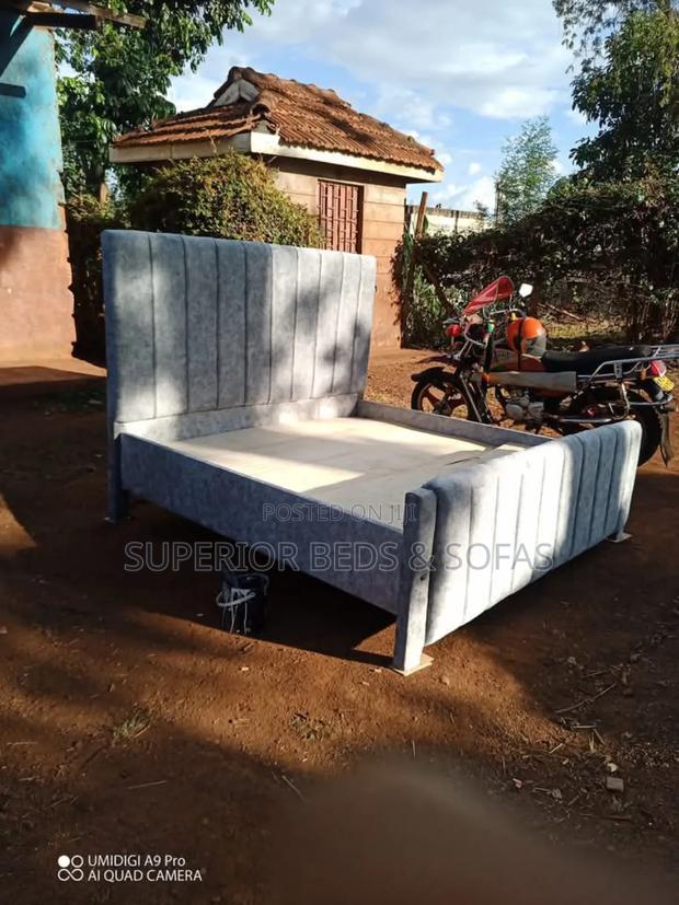 Light Grey Velvet Bed Size 5 by 6 - main view