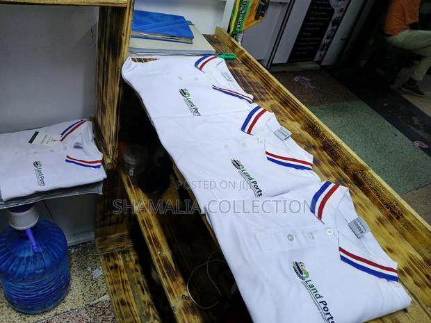 White Plain With Royal Blue Stripes and Red Stripes Polo - thumbnail 3