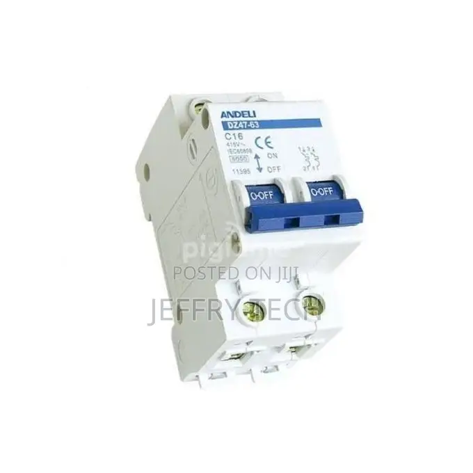 Andeli Double Pole Circuit Breakers 63a, MCB