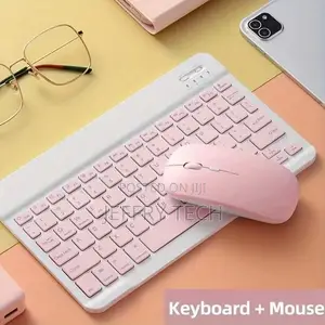 Mini RGB Wireless Keyboard and Mouse for Laptops Tablets and Phones