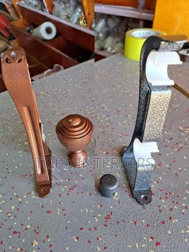 Strong Heavy Duty Powder Coated Double Curtain Rod Brackets - main view