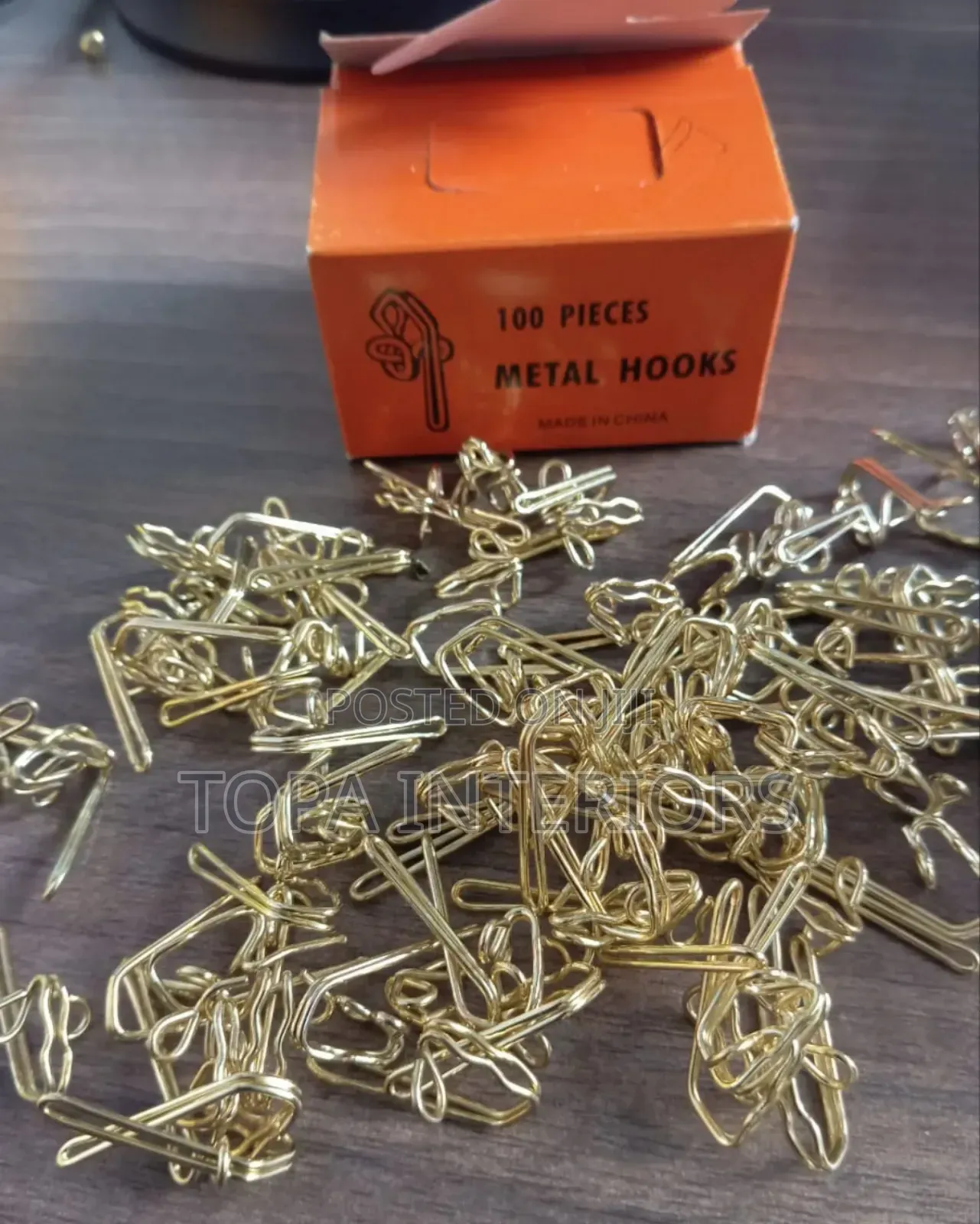 100 Pieces Drapery Metal Curtain Hooks