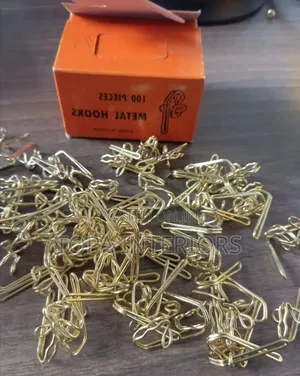Gold Drapery 100 Pieces Metal Curtain Hooks