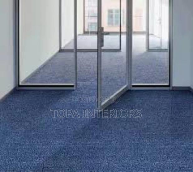 Navy Blue Office Floor Insulation Wall to Wall Carpets