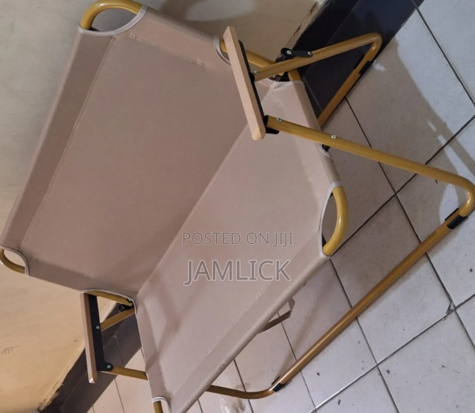Portable Double Seat Camping Chair With Wood Armrest –