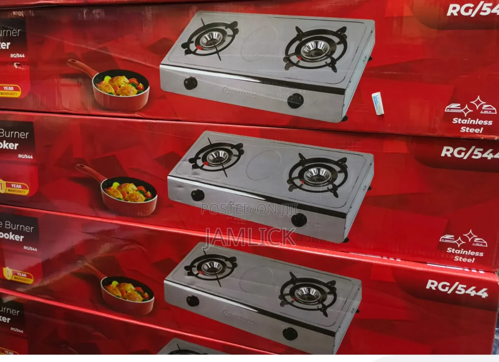 Rg-544 Ramtons Double Burner Gas Cooker - Mt