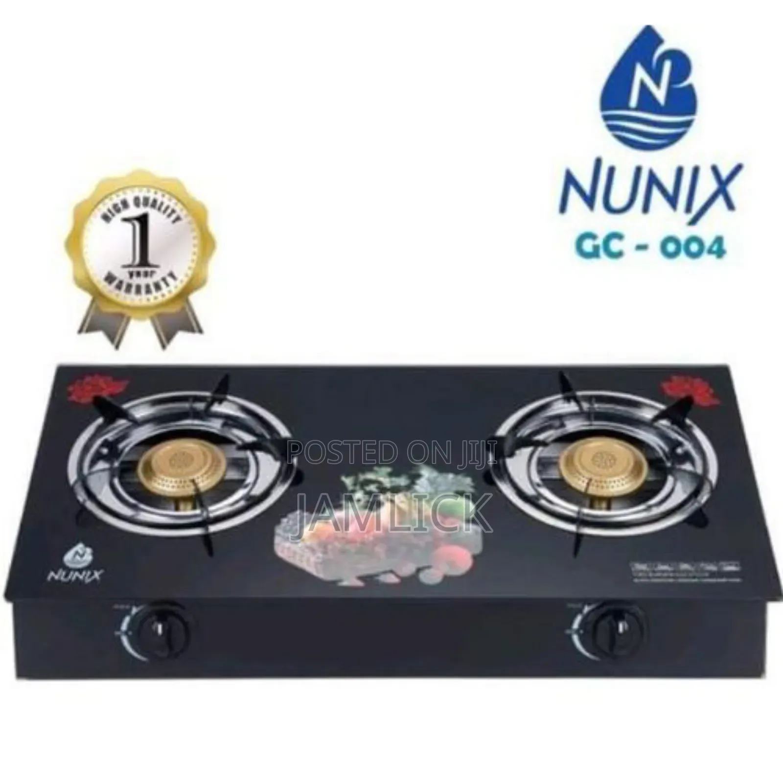 Cg-004 Nunix Double Burner Gas Cooker - Mt