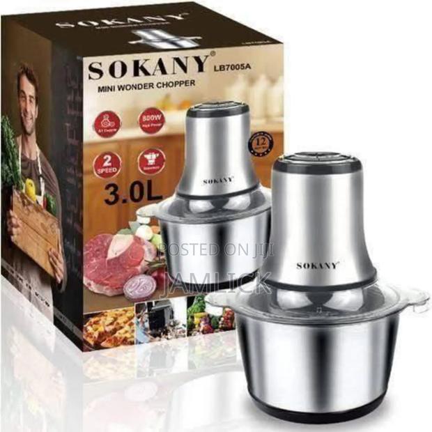 Sokany 3l Chopper (With Steel Bowl) - Js