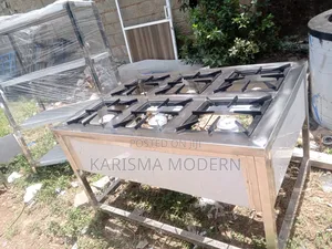 Six Burner Cooker For Stainless Steel With High Pressure Burner