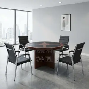 Office Conference Room Table : 4-Seater Imported Round Boardroom Table