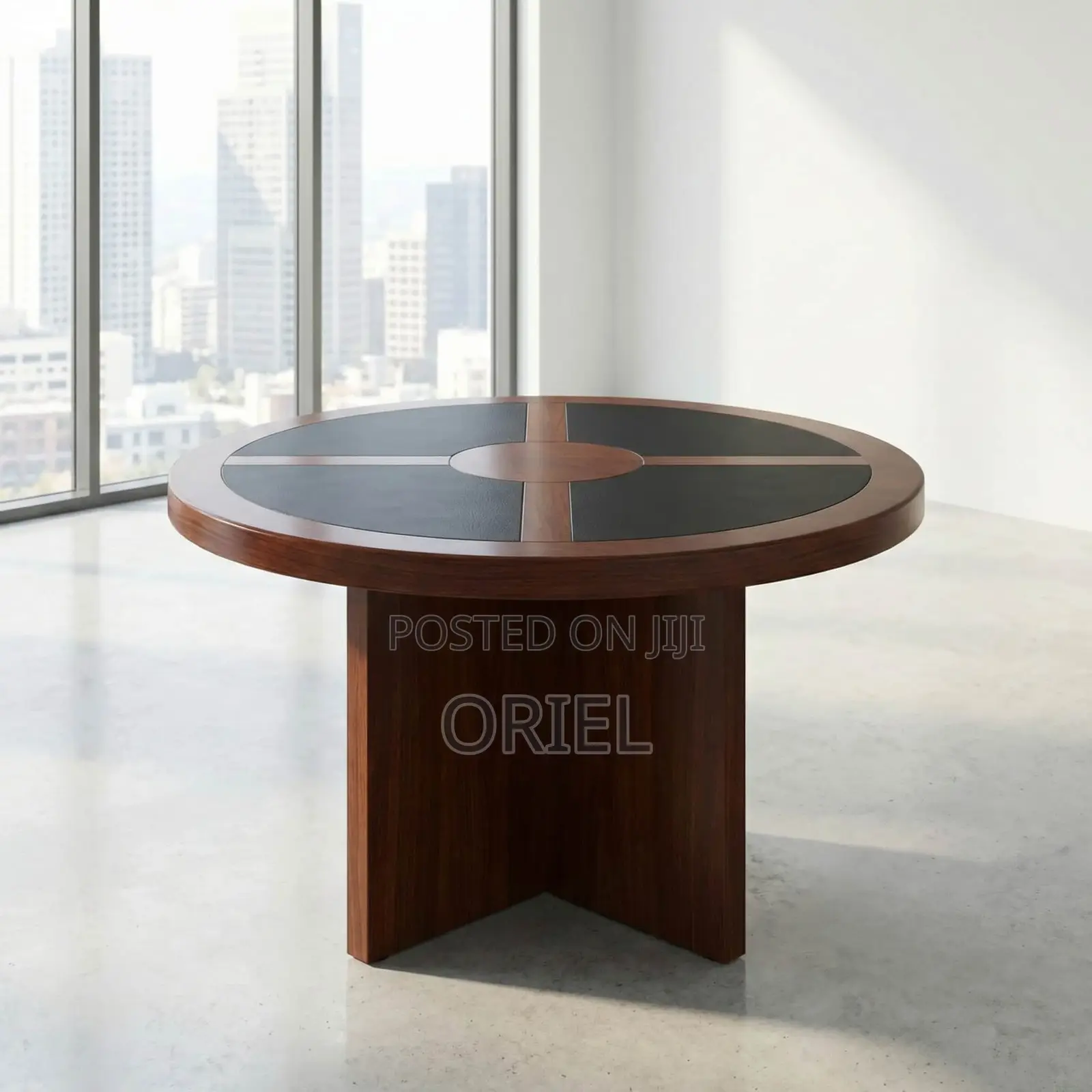 Office Conference Room Table : 4-Seater Imported Round Boardroom Table