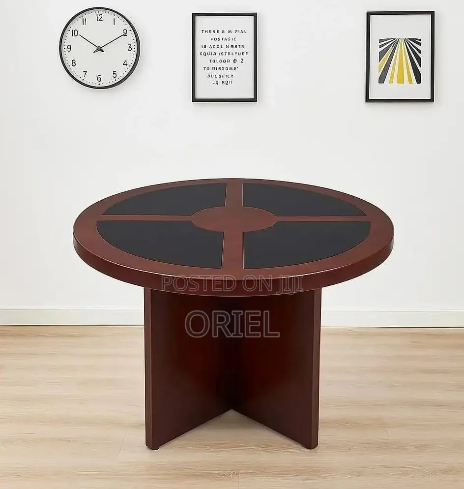 Office Conference Room Table : 4-Seater Imported Round Boardroom Table