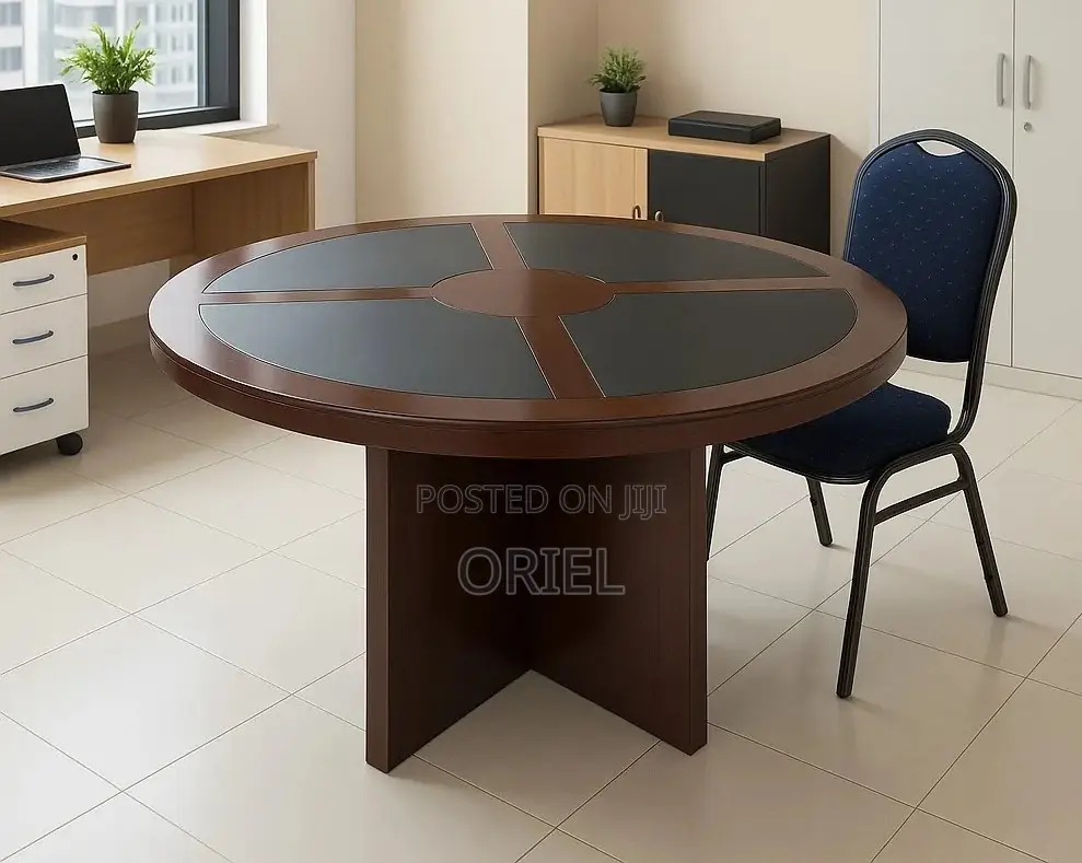 Office Conference Room Table : 4-Seater Imported Round Boardroom Table
