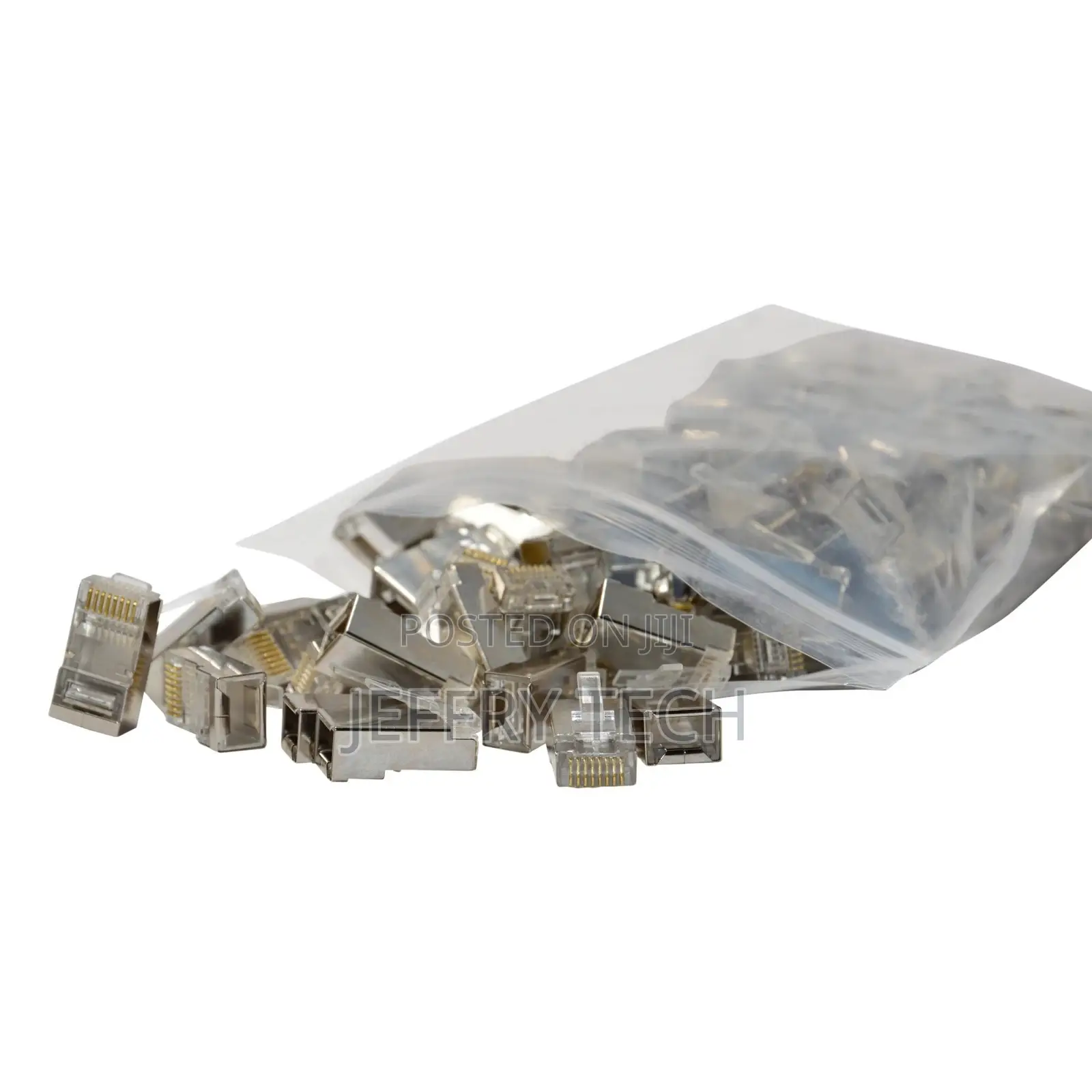 100pcs Cat6 Shielded Rj45 Pass Through Modular Plug Cable Connector En
