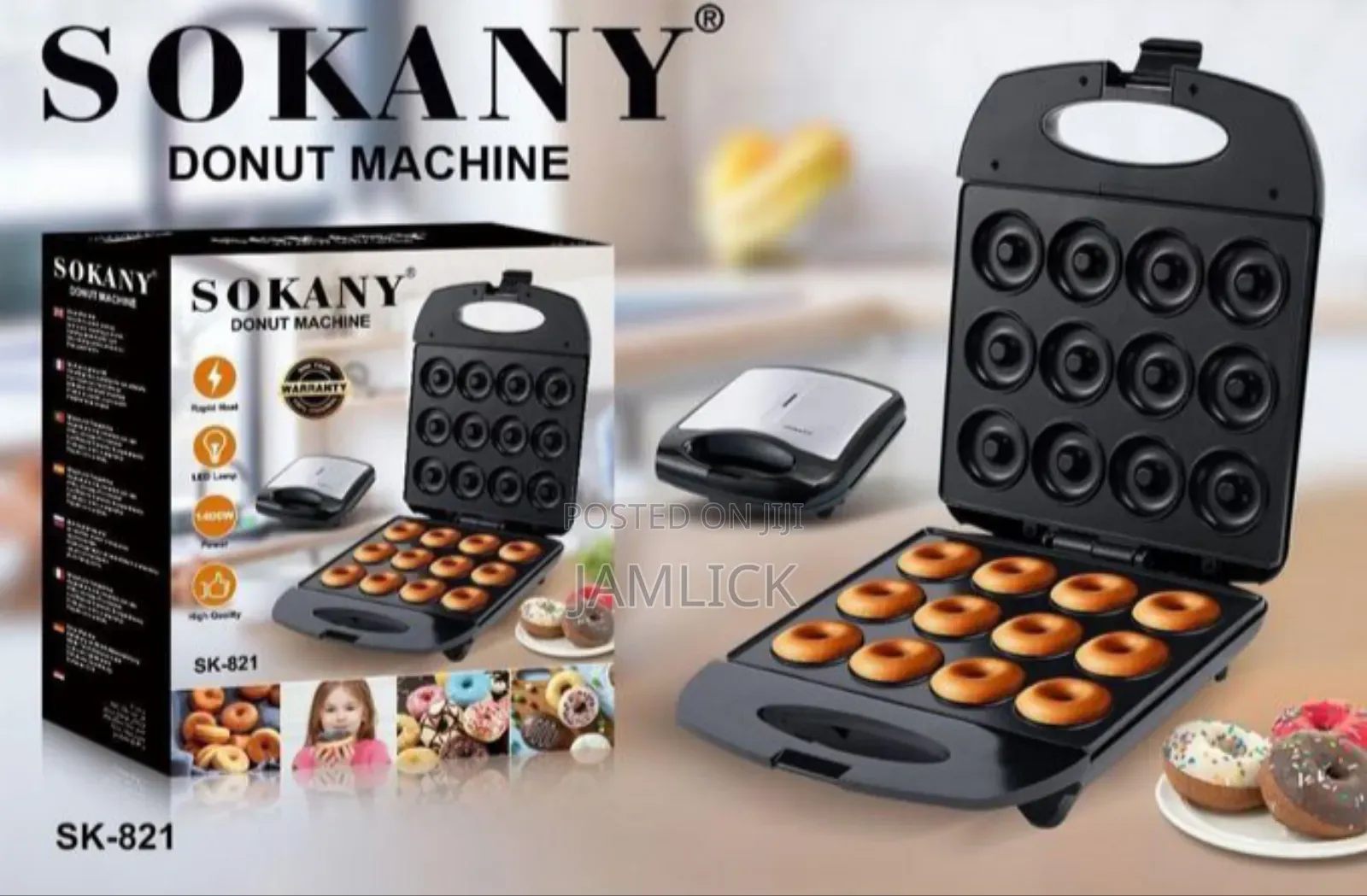 Sokany 12-Slots Donut Maker - Js