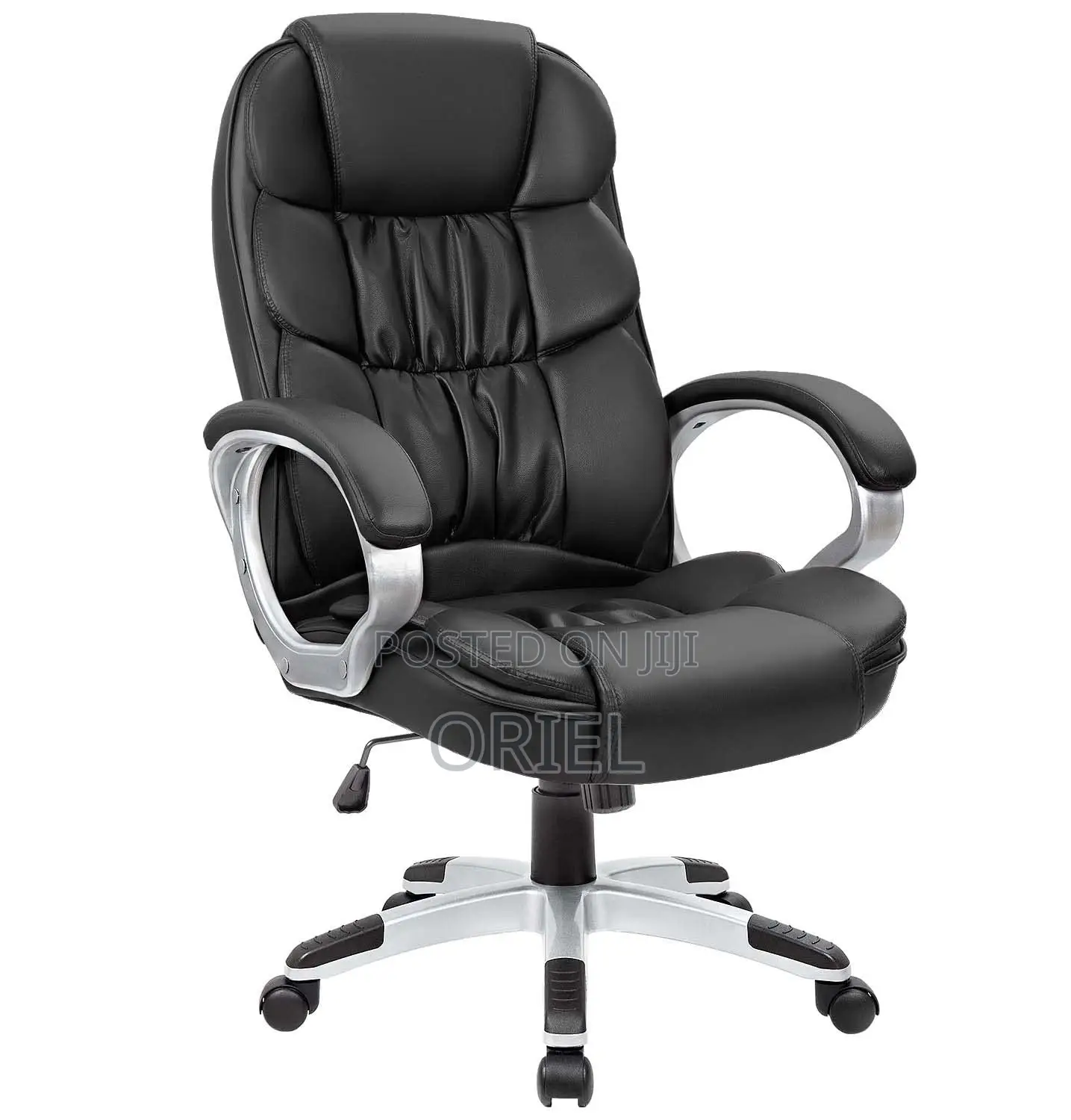 Executive Office Chair : Ergonomic Executive Brown Leather Chair