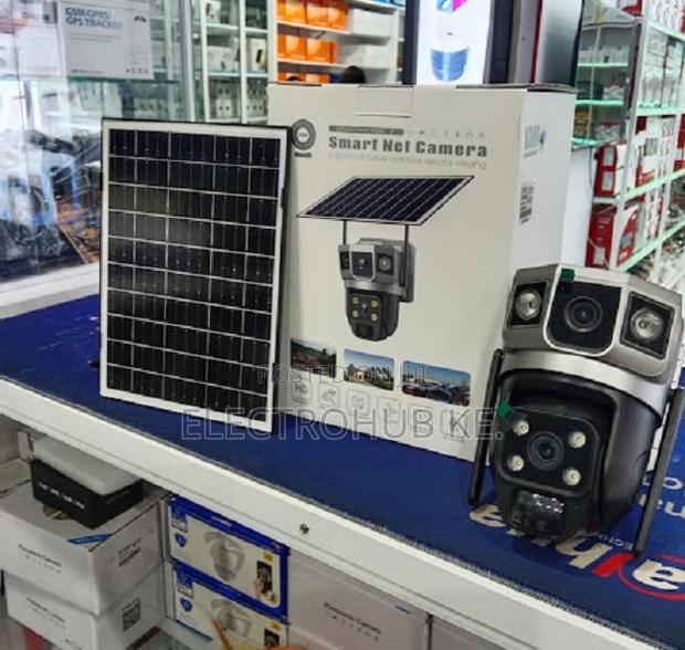 Dual Lens 4g Solar Security Camera V380 Hd Outdoor Ptz Cctv