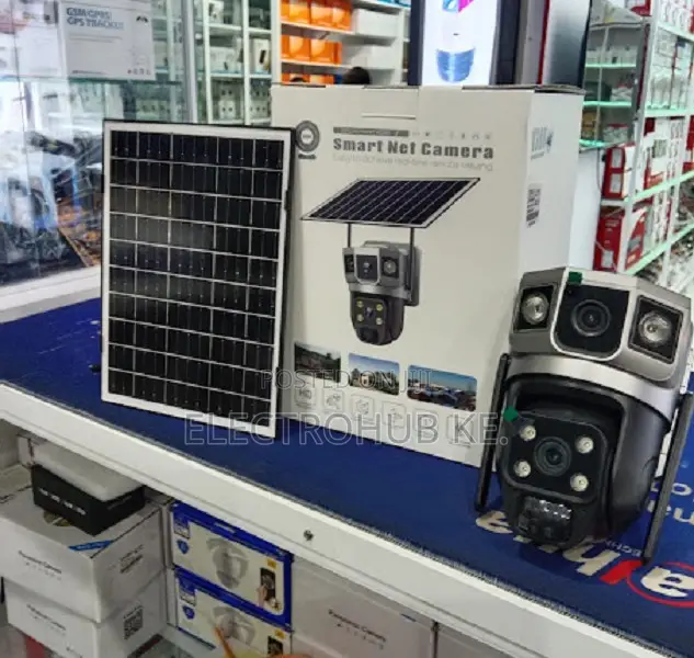 Dual Lens 4g Solar Security Camera V380 Hd Outdoor Ptz Cctv