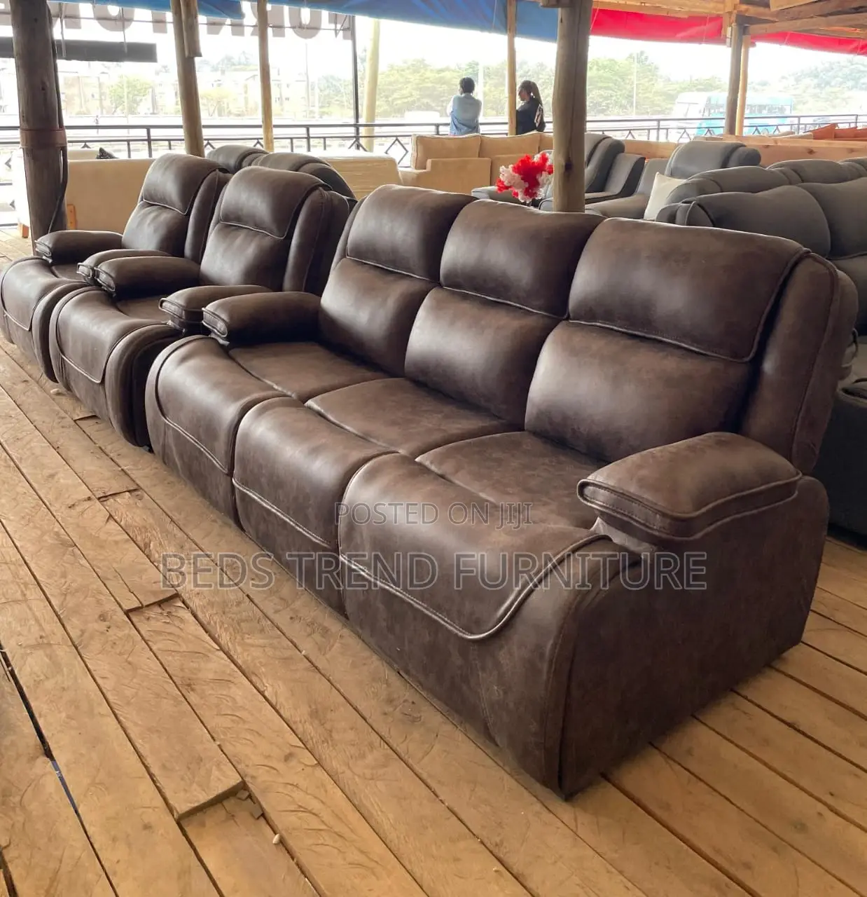 Accumulative 5 Seater Semi Recliner Sofa 3,1,1