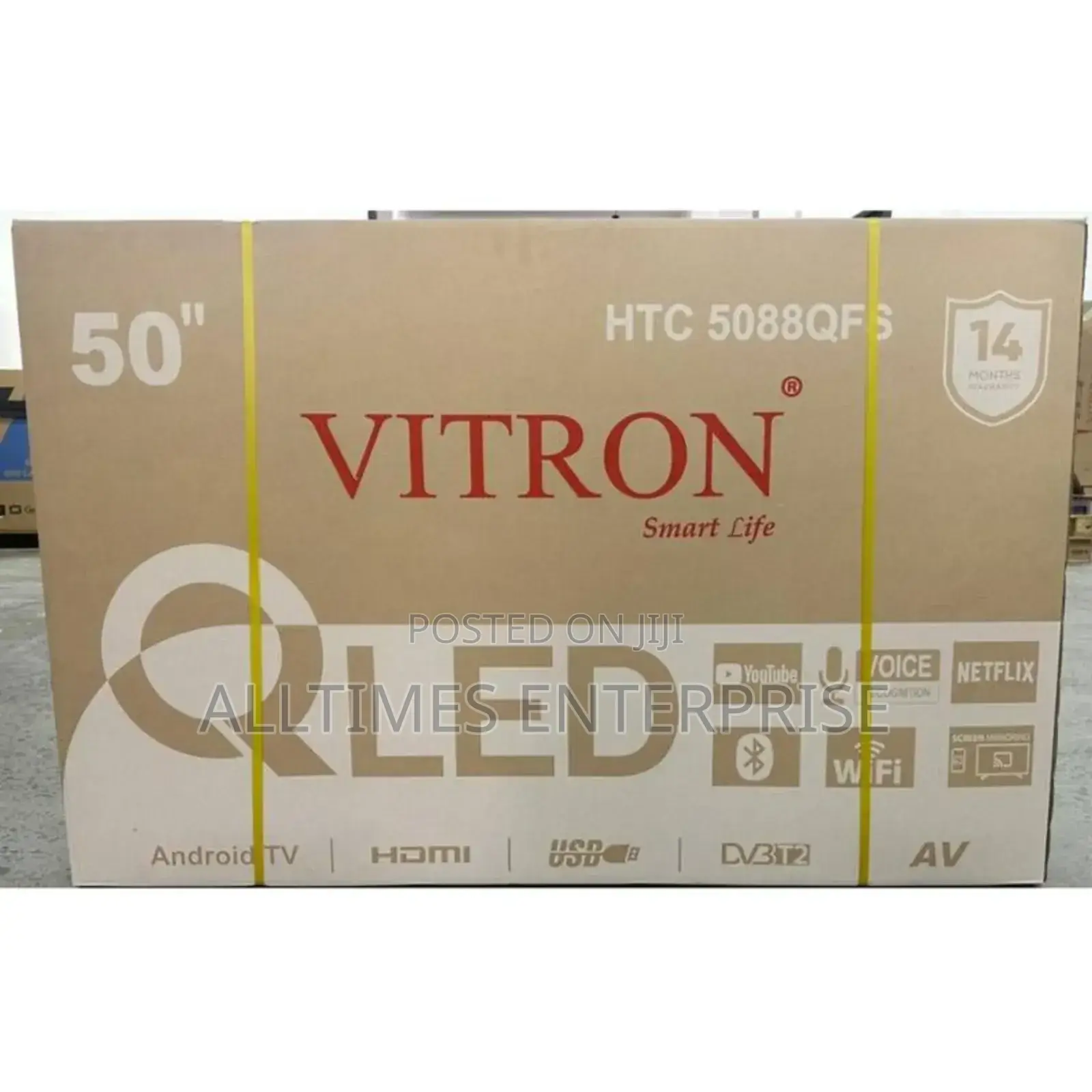 Vitron 50" Qled Smart Android Tv With Bt and Youtube