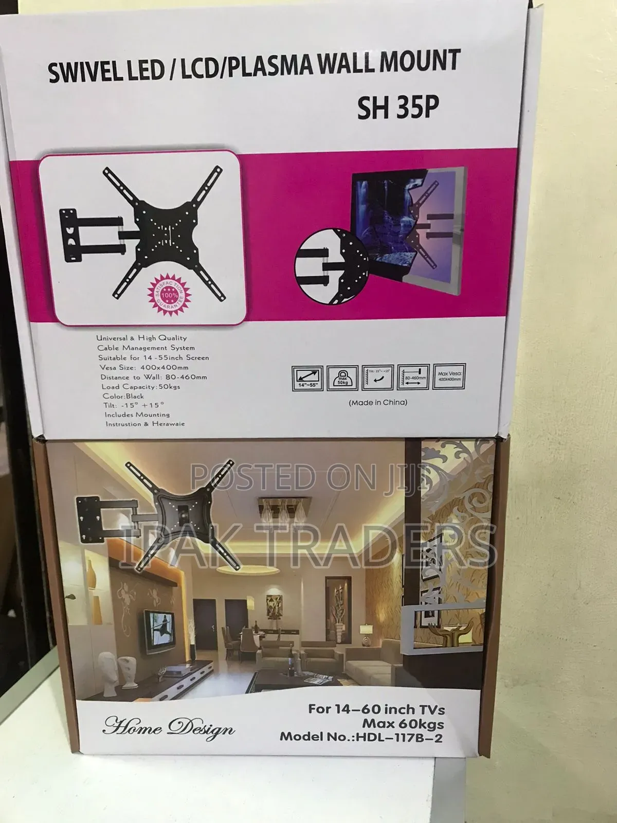 Home Design Adjustable Tv Wall Mount Rotating 14"-55" Tilt Rotating