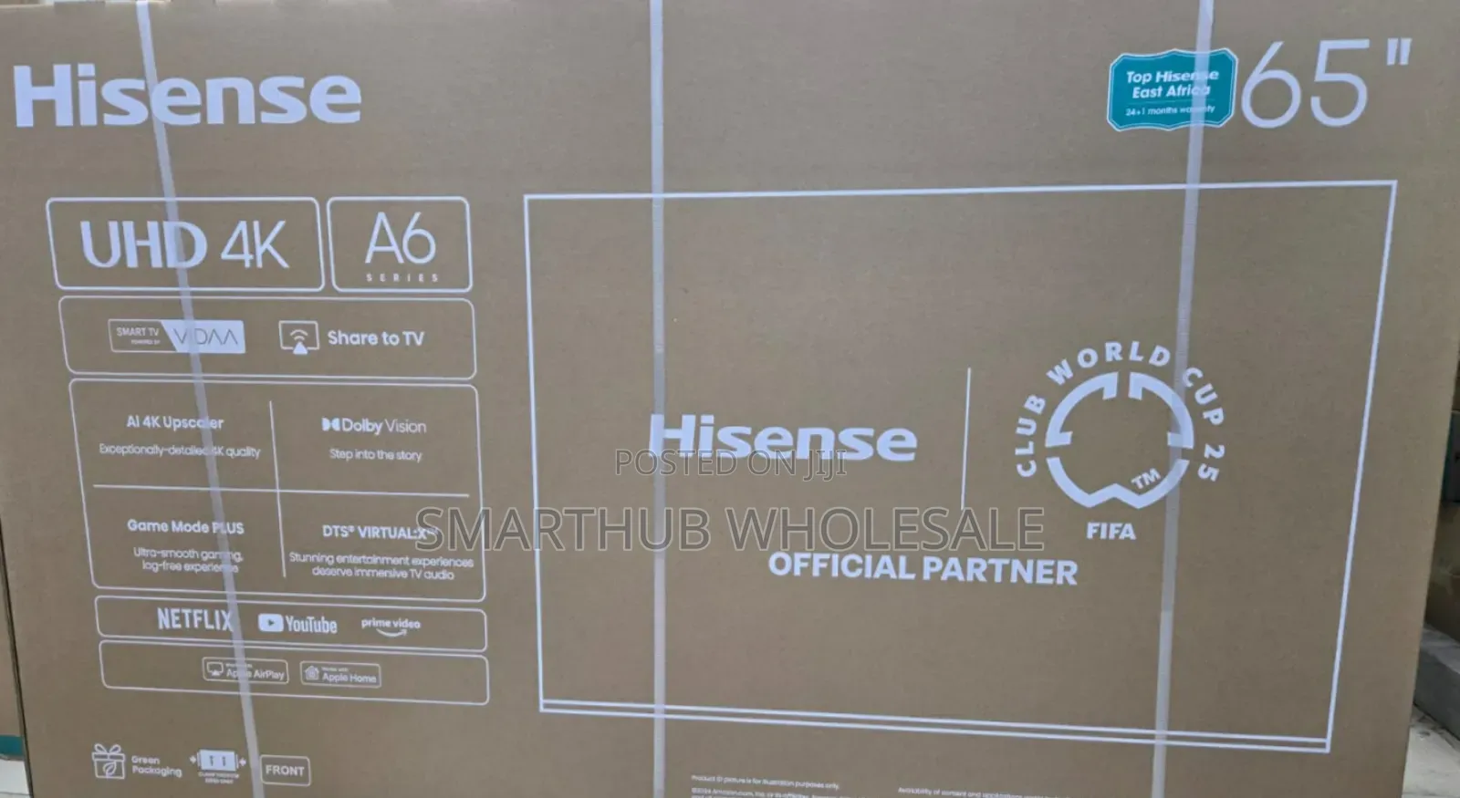 Hisense 65′′ 65a6 Series Smart Uhd Tv