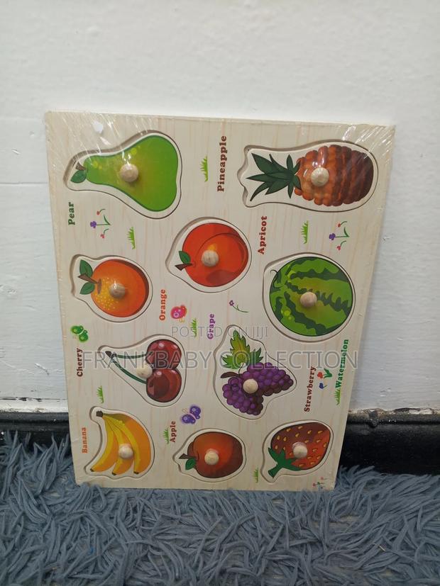 Wooden Farm Fruits Peg Puzzle