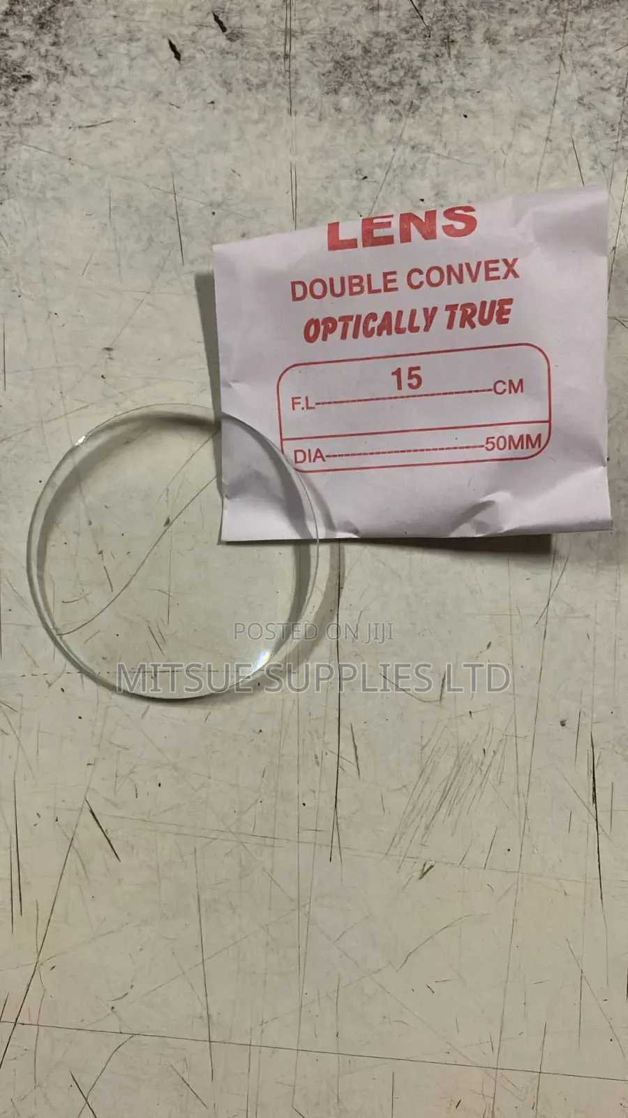 Set Of 5 Convex Lens 50mm - Fl 15cm