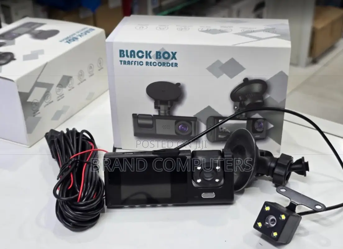 3 in 1 Dash Cam Front, Inner Rear Traffic Recorder
