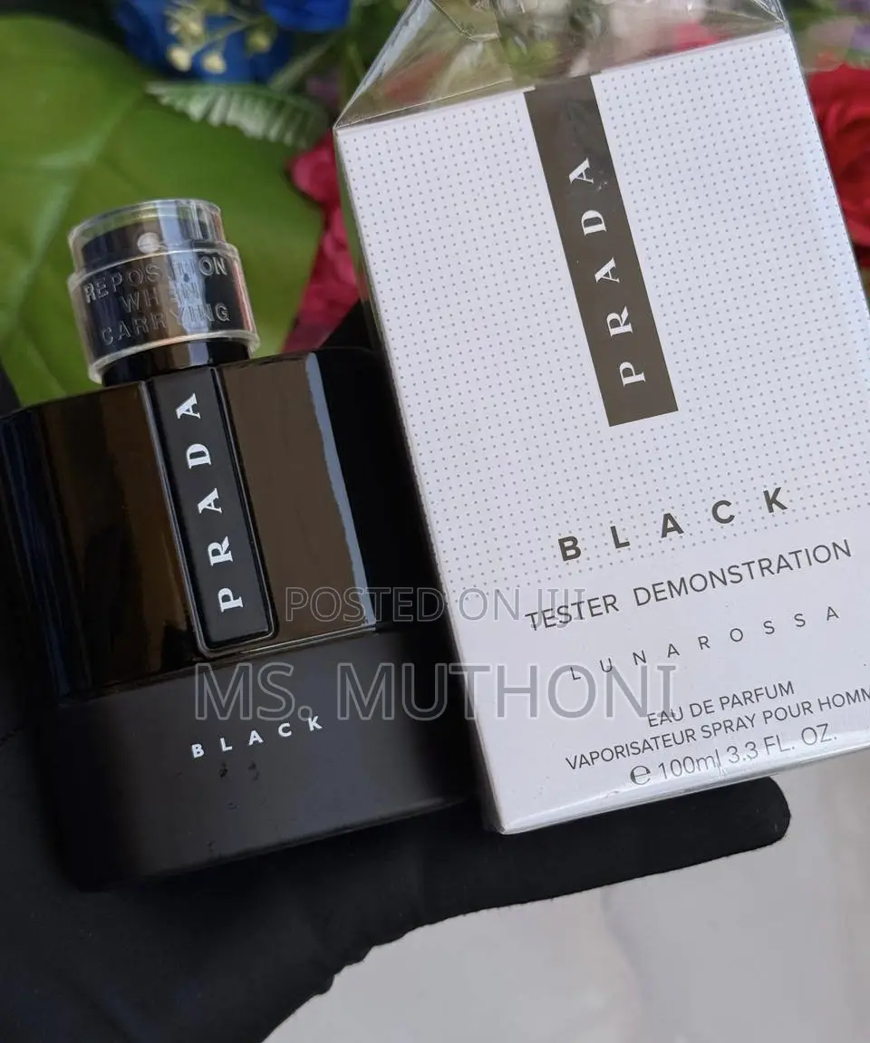 100ml Bottle of Prada Luna Rossa Black Eau De Parfum for Men.