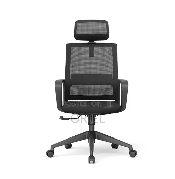 Office Chair : Fabric Ergonomic Office Chair With Adjustable Headrest
