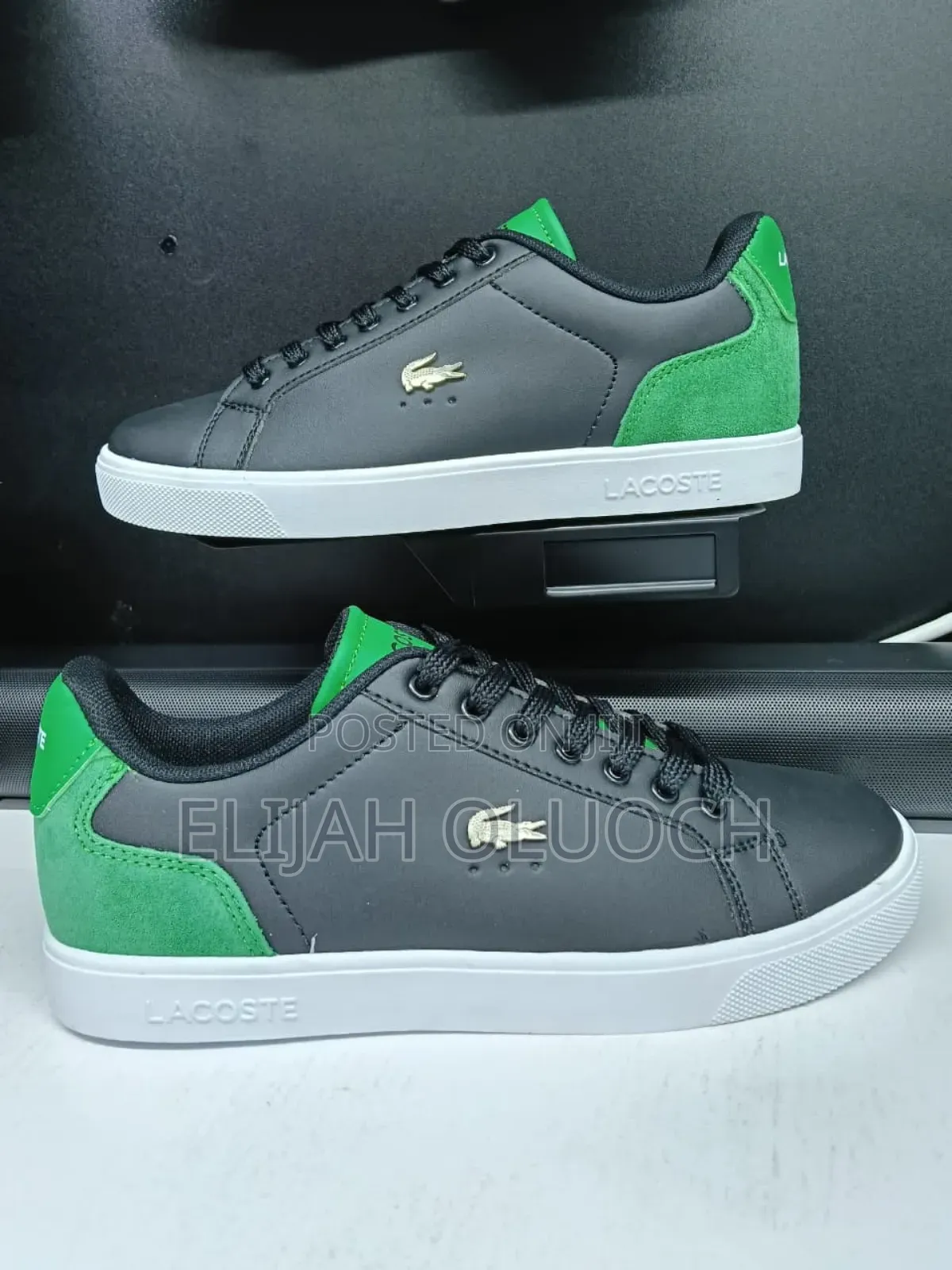 Casual Lacoste 
Black And Green Sizes 40,41,42,43,44,45