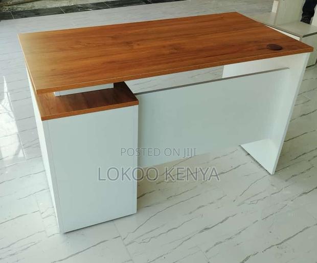 Office Desk; 1.2 M Lockable Designed Brown Wooden Office Desk - thumbnail 11