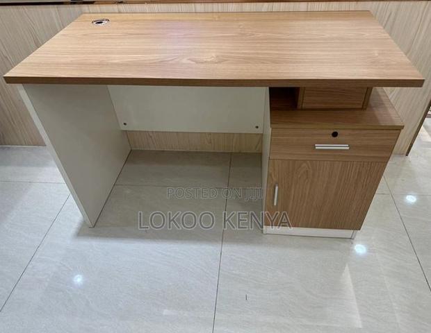 Office Desk; 1.2 M Lockable Designed Brown Wooden Office Desk - thumbnail 13