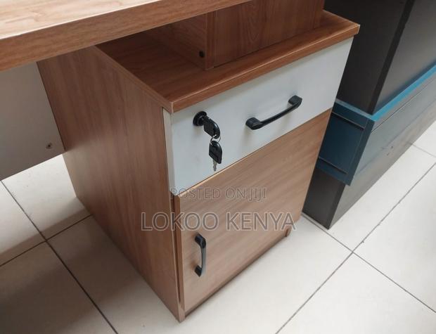 Office Desk; 1.2 M Lockable Designed Brown Wooden Office Desk - thumbnail 18