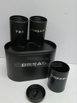 Unique and Elegant Bread Storage Bin With 3pcs Canisters