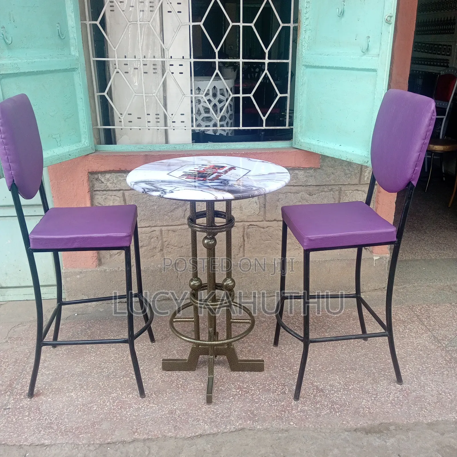 Purple Chairs With Kitamba Meza