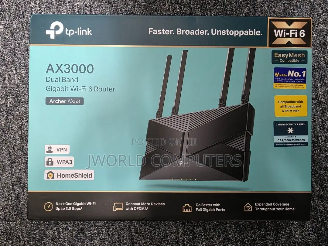 Tl-Archer Ax53 Wireless Dual Band Gigabit Wi-Fi 6 Rounte