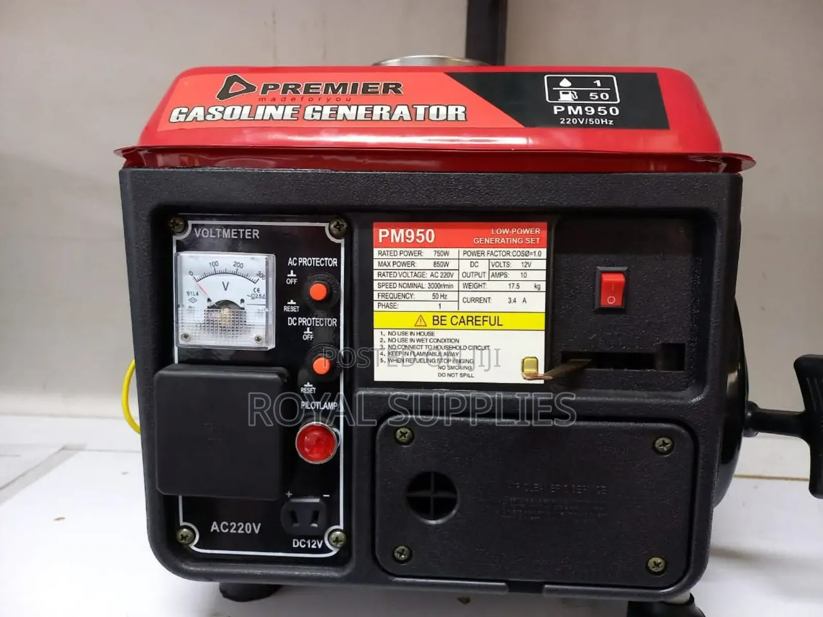 Portable Petrol Generator 850w