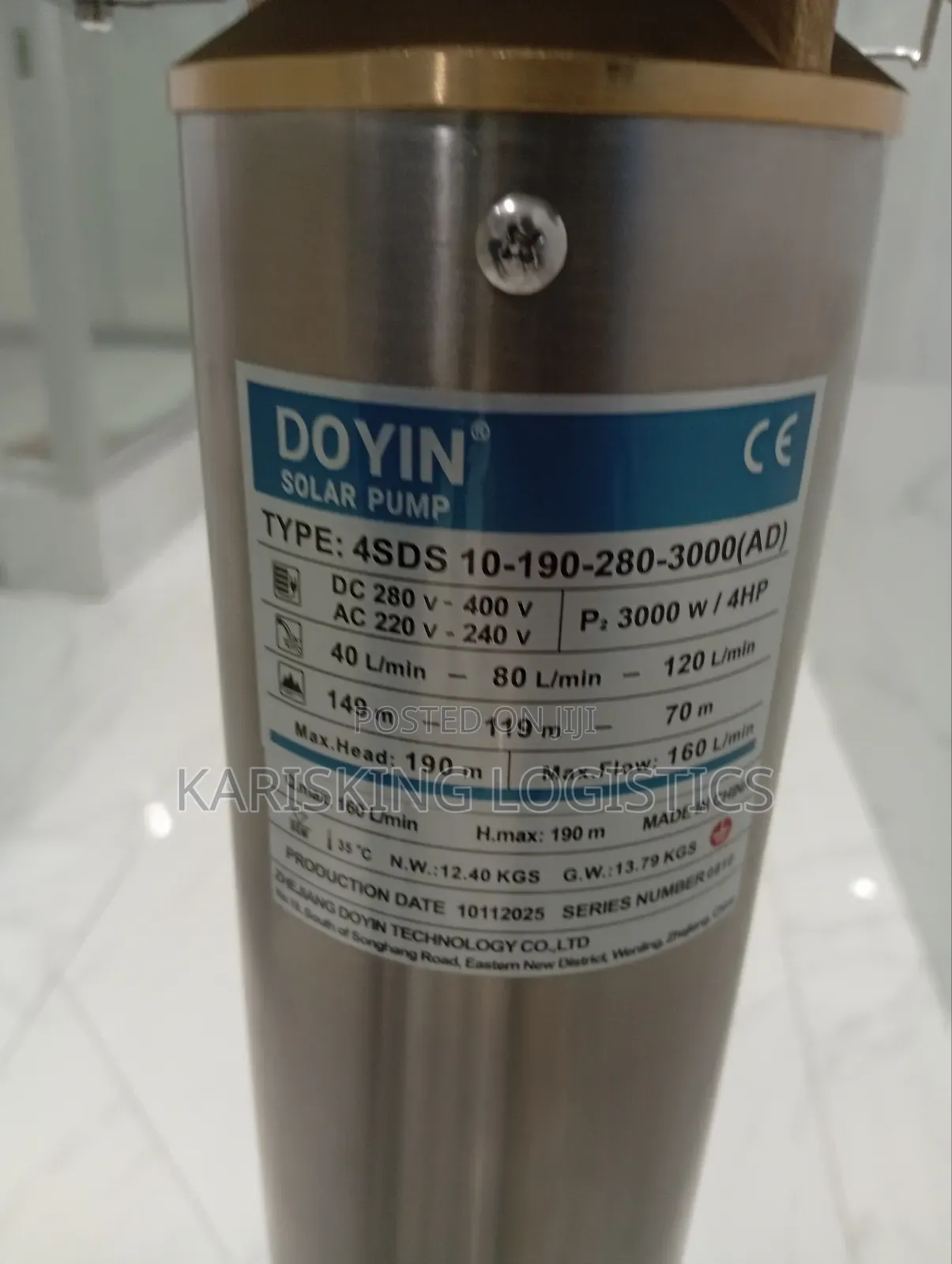 190 Meter Head Doyin Hybrid Submersible Pump